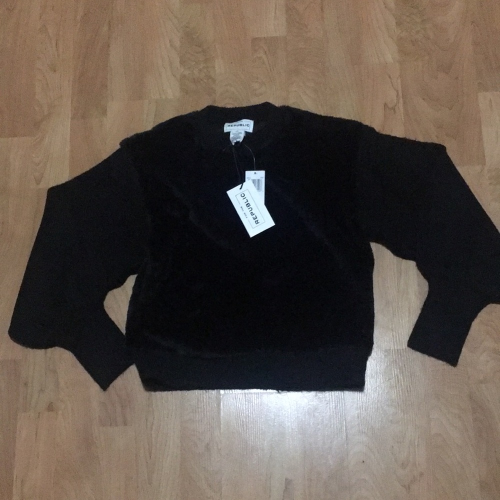 NWT For the Republic Faux Fur Sweater